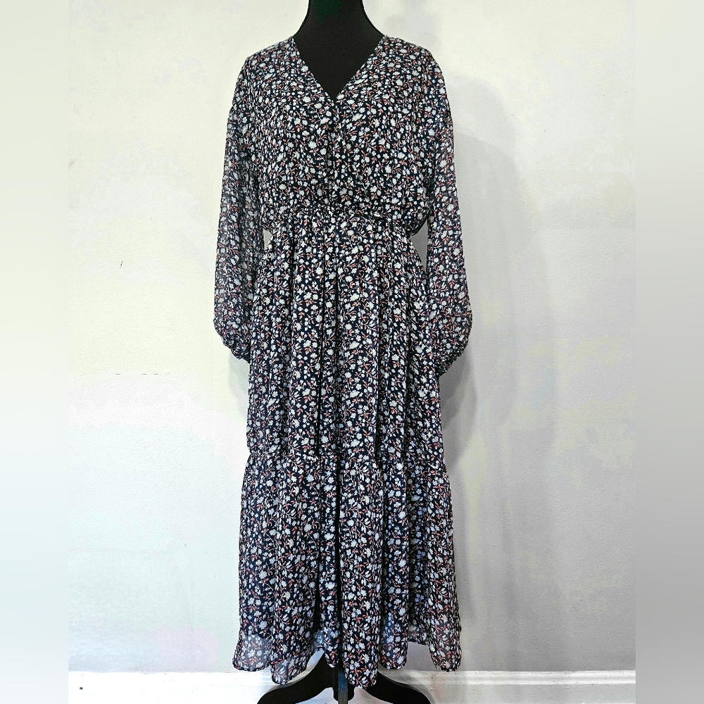 Madewell Tie-Waist Midi Dress - Size M - Harvest Vine